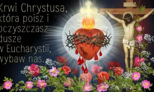 Kult relikwii krwi Chrystusa w kościele katolickim wynika z wiary w jej moc oczyszczającą i zbawczą, symbolizowaną przez krople krwi i płonące serce.