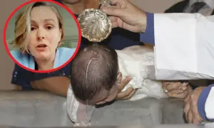 Dylematy rodziców w rodzinach mieszanych: skutki braku chrztu dziecka. Kobieta w okręgu mówi o swoich wątpliwościach.