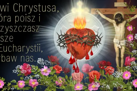 Kult relikwii krwi Chrystusa w kościele katolickim wynika z wiary w jej moc oczyszczającą i zbawczą, symbolizowaną przez krople krwi i płonące serce.