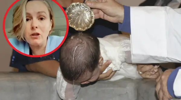 Dylematy rodziców w rodzinach mieszanych: skutki braku chrztu dziecka. Kobieta w okręgu mówi o swoich wątpliwościach.